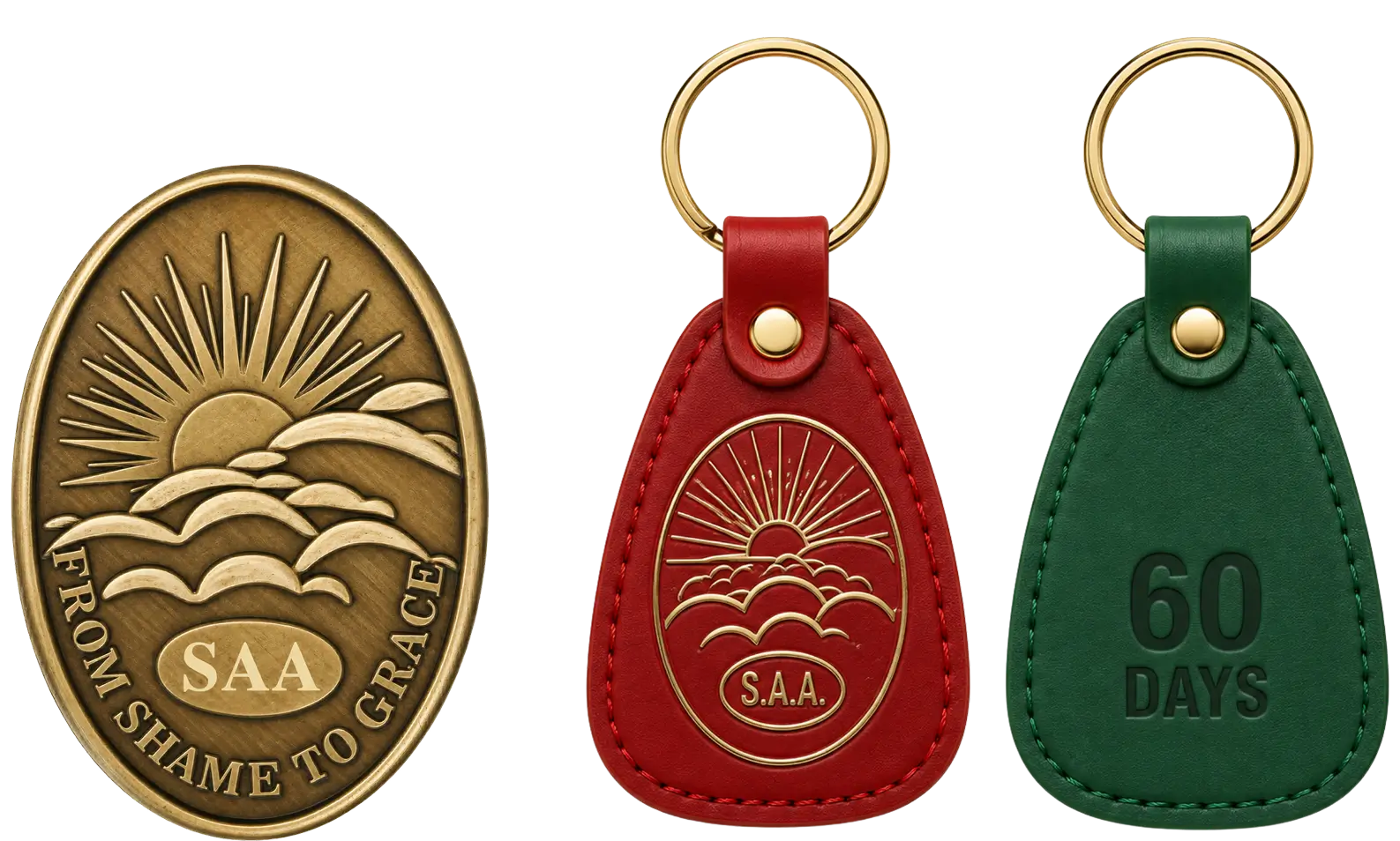 Medallions marking every year of the work.